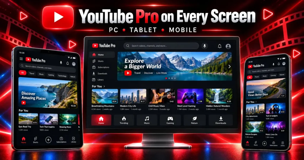 Youtube Pro on Every Screen